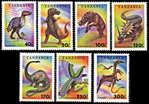 Tanzania 1217-1223, MNH, Prehistoric Animals