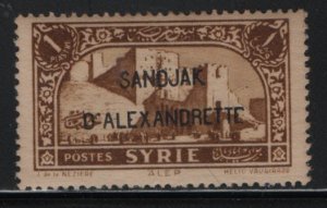 Alexandretta, 4, HINGED, 1938 Citadel at Aleppo, Surcharged