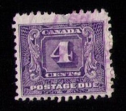 Canada  Sc #J8 Postage Due Used 4c F-VF