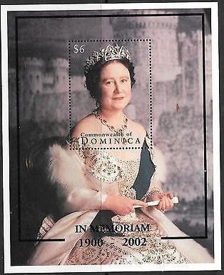 DOMINICA SHEET QUEEN ELIZABETH IN MEMORIAM ROYALTY