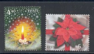 Estonia Sc499-0 2004 Christmas stamp set mint NH