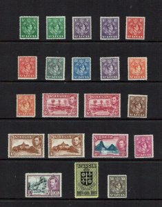 St Lucia: 1938, King George VI definitive set with extras, Mint Lightly Hinged