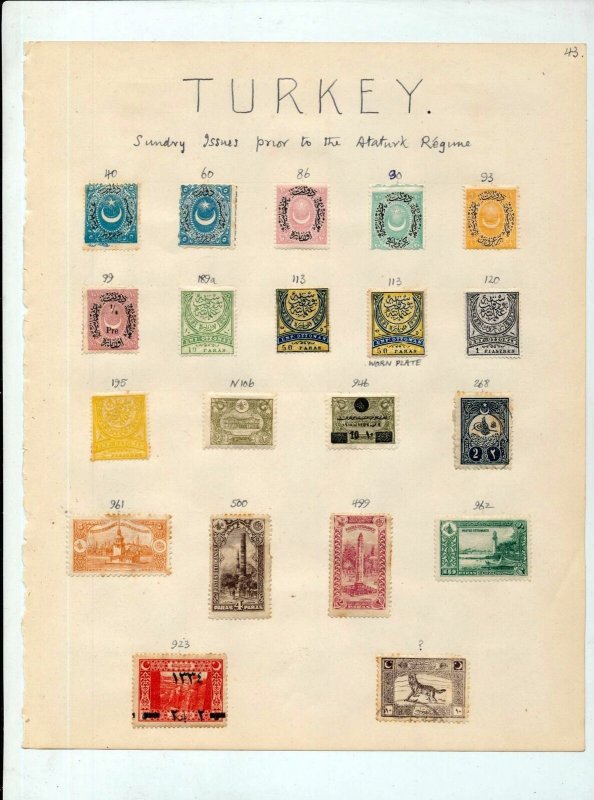 TURKEY Early/Mid Mint &Used on Pages(Apprx 90 Items)NS 187