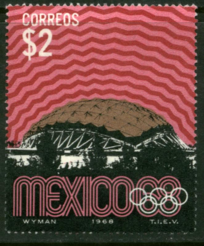 MEXICO 999, $2P 1968 Olympics, Mexico City Mint, NH. VF.