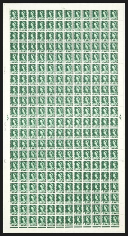 XW15 Shade 2 - 1/3 Wales Regional Sheet - Full sheet UNMOUNTED MINT 