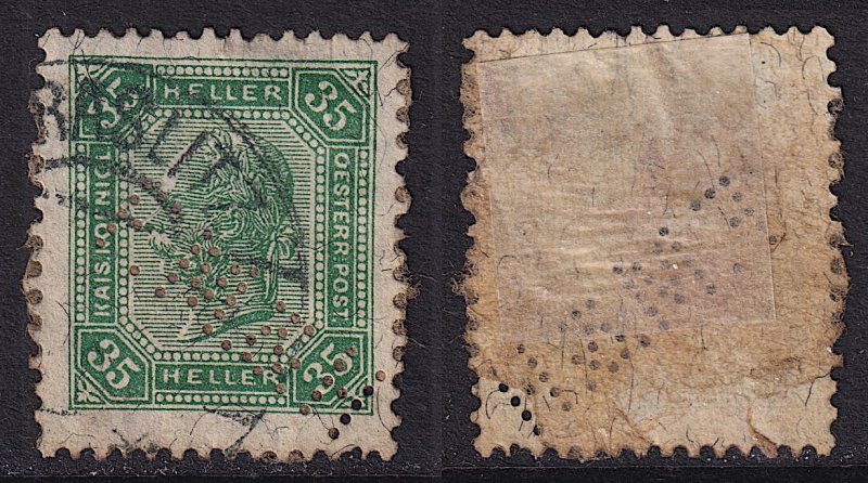 Austria - 1905 - Scott #101 - used - F. M. & H. pmk