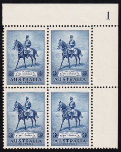 Australia Scott 153 Plate Block of 4 (1935) Mint NH VF M