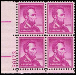 US #1036a LINCOLN MNH LL PLATE BLOCK #26173