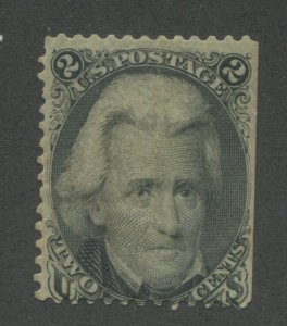 1863 US Stamp #73 2c Mint Hinged Average Middle Crease L73A Catalogue Value $140