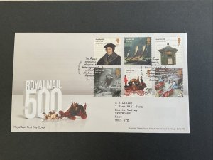 GB 2016 Royal Mail 500 Set on Illustrated First Day Cover with London WC1 S/H/S