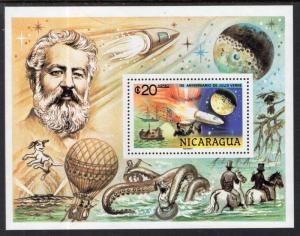 Nicaragua C944 Jules Verne Souvenir Sheet MNH VF