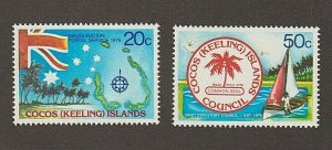 EDSROOM-8488 Cocos Islands 32-33 MNH 1979 Complete Postal Service