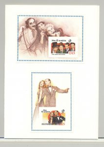 Gambia #776-777 Cinema, Marx Brothers 2v S/S Imperf Proofs in Folder