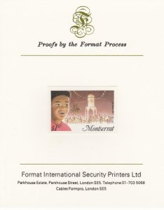 MONTSERRAT 1985 CHRISTMAS imperf on FORMAT INTERNATIONAL PROOF CARD