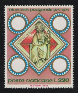 Vatican St Adalbert Millenary of Prague Diocese 1973 MNH SC#544 SG#604