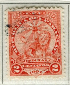 PARAGUAY;  1905 early classic Official issue . used 2c. value