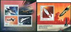 Space Exploration Future Rockets Spacecraft Raumfahrt Madagascar MNH stamp set