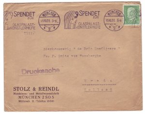 Cover / Postmark Deutsches Reich / Germany 1931 Glaspalast - Glass Palace - Arti