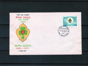 Nepal 1977 Boy Scouts 25th.Ann.Set (1) F.D.C. Sc# 336   