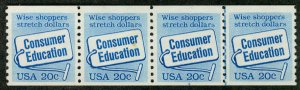 US #2205 PLATE STRIP OF 4, VF/XF mint never hinged, plate 4,  A FRESH COIL,  ...