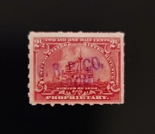 1898 2 1/2c U.S. Internal Revenue, Battleship, Proprietary, Lake Scott RB28
