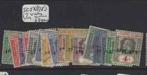 LEEWARD ISLANDS (P2305B)  KGV SG 58S/78S SPECIMEN  17  VALUES   MOG