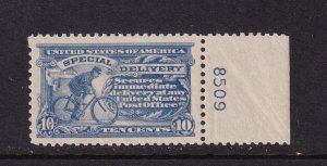 1917 Special Delivery 10c ultramarine Sc E11 MHR XF plate number single (G3