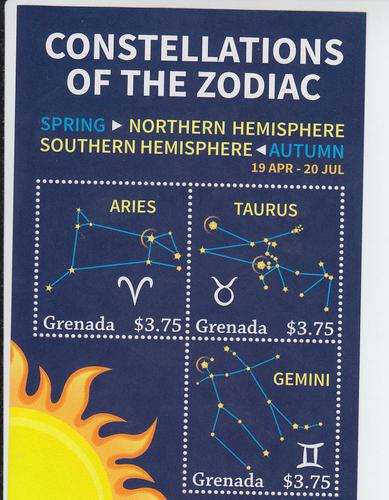 2013 Grenada Spring Constellations MS3 (Scott 3904) MNH