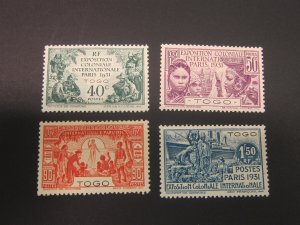 French Togo 1931 Sc 254-57 set MH