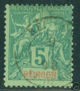 REUNION Scott 37 used stamp CV $1.60