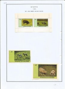 STAFFA - 1983 - Sheep - Sheets - Mint Light Hinged -Private Issue