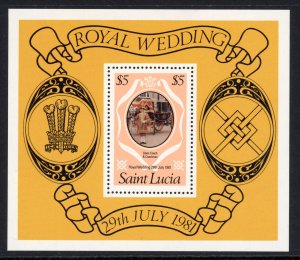 St. Lucia 546 MNH 1981 Royal Wedding S/S