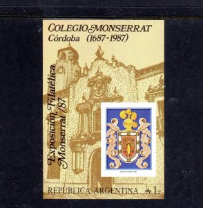 ARGENTINA #1987 1987 MONSERRAT '87 PHILATELIC EXIB. MINT VF NH O.G S/S