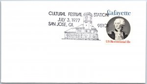 US SPECIAL POSTMARK COVER CULTURAL FESTIVAL AT SAN JOSE CALIFORNIA 1977 TYPE B