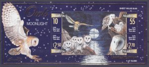 2001 Niuafo'ou 382-385/B31 Birds - Owls 11,00 €