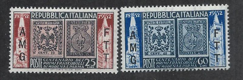 TRIESTE - ZONE A SC# 146-7 FVF/MNH 1952