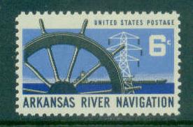 1358 6c Arkansas River Fine MNH