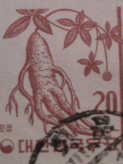​KOREA 1961-SC#338 GINSENG ROOTS USED  VERY  FINE-  WE SHIP TO WORLD WIDE