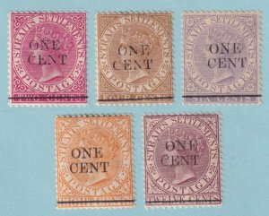 STRAITS SETTLEMENTS 77 - 81  MINT HINGED OG * NO FAULTS VERY FINE! - P580