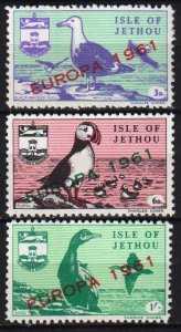 Isle of Jethou 1961 Europa Birds Puffin set of 3 MNH Private