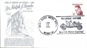 #1860 Dr. Ralph Bunche Gamm FDC