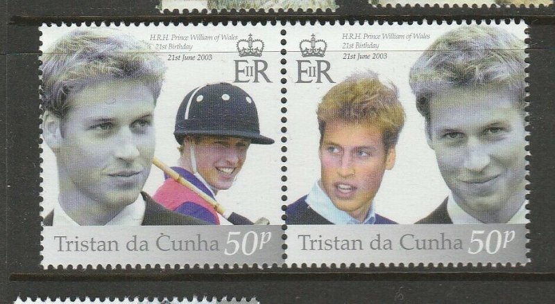 Tristan Da Cunha 2003 21st Birthday Prince William UM/MNH SG 779a