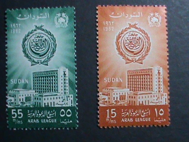 ​SUDAN 1962 SC# 144-5-ARAB LEAGUE WEEK -BUILDING IN CAIRO-MNH VERY FINE
