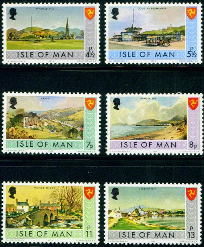 Isle of Man 1975, Bailiwick Issues  MNH Set   # 52-59