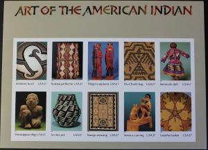 US #3873 Mint Sheet Art of the American Indian 