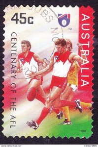 AUSTRALIA 1996 45c Multicoloured- 100th Ann of AFL, Sydney Swans Self Adhesiv...
