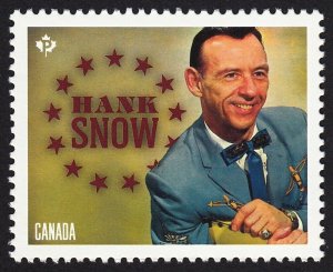 HANK SNOW = COUNTRY ARTISTS = stamp from SS Canada 2014 #2765a MNH