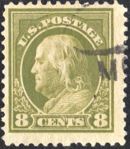 SC#414 1¢ Franklin Single (1912) Used