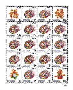 Micronesia - Year of the Snake - 20 Stamp Sheet - MIC1301H