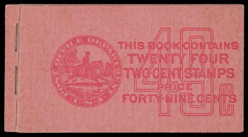USA 554,BK70 Mint (NH) Complete Booklet (perf 11x11) (cover off but not missing)